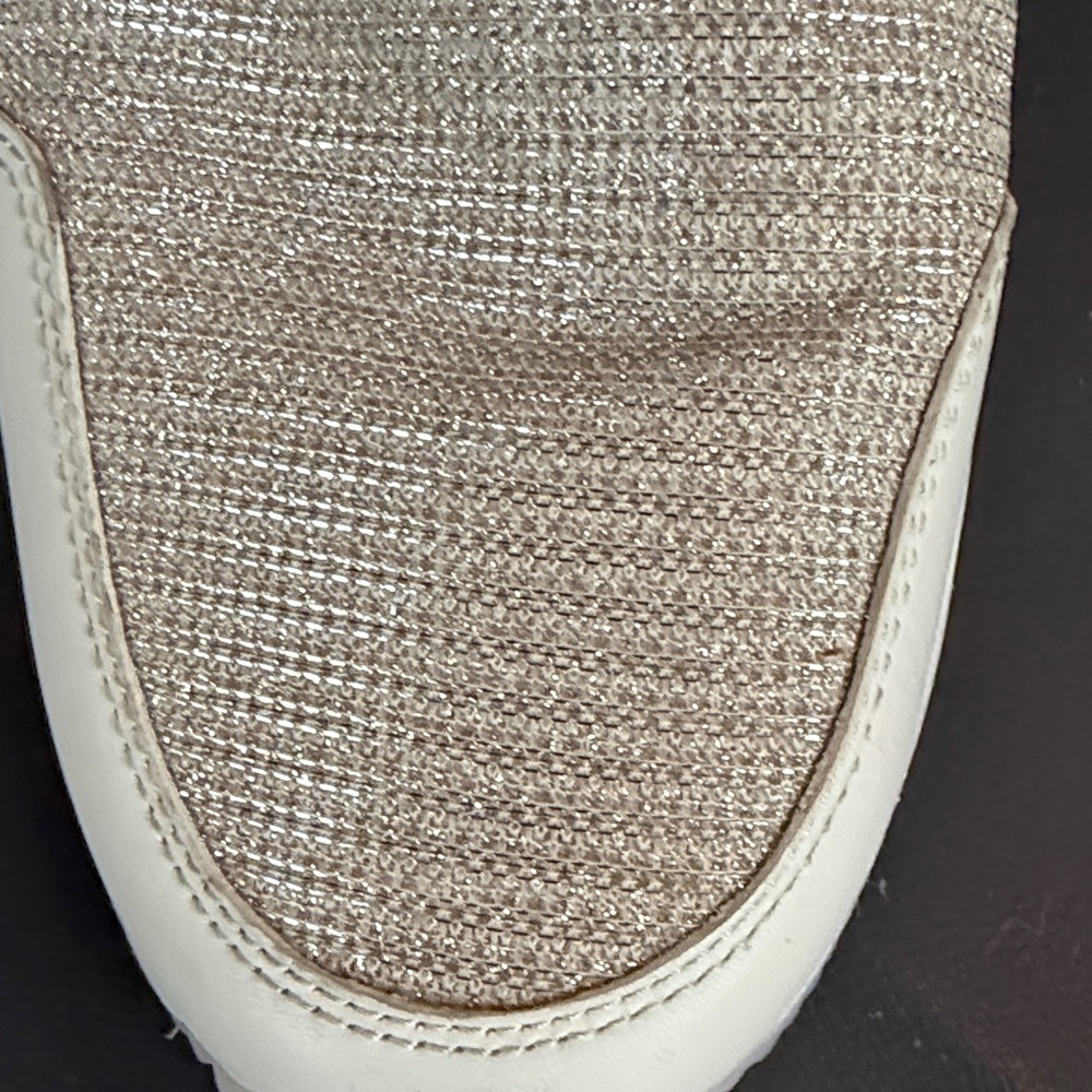 Michael Kors Ivory Shimmer Slip-On Wedge Sneakers Size 10M - Picture 10 of 10